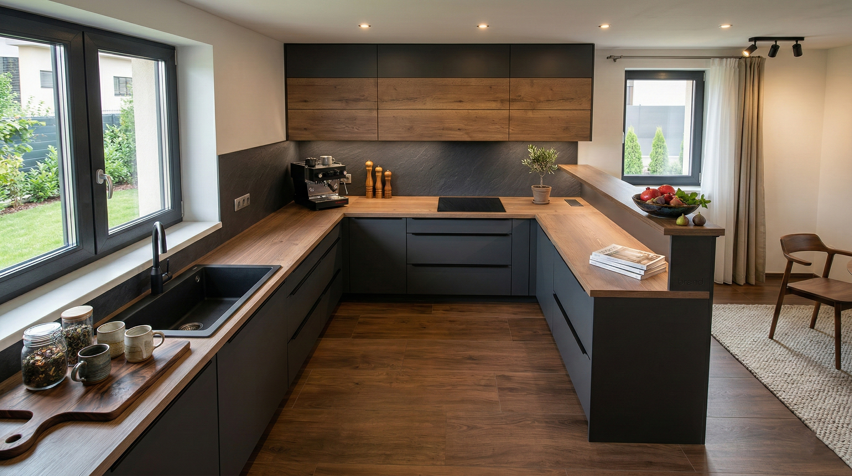 Kuchyňská linka s úložnými prostory